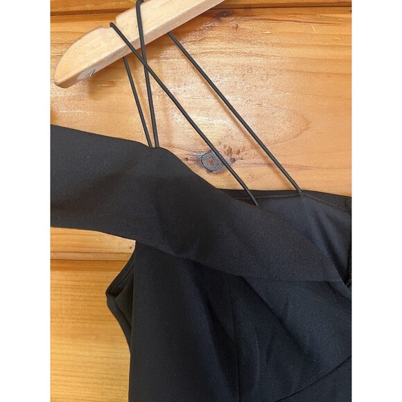 Lulus Reason to Celebrate Black Off-the-Shoulder Bodycon Mini Dress Size Medium - Picture 6 of 7
